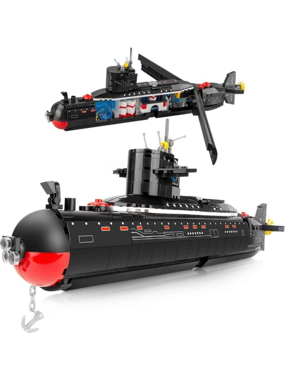 WW2 Submarine Building Set - 519 Pieces, Military Model Kit for Teens & Adults